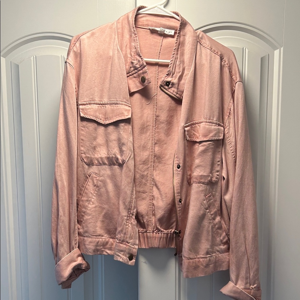 Jane and Delancey Blush Pink Bomber Jacket